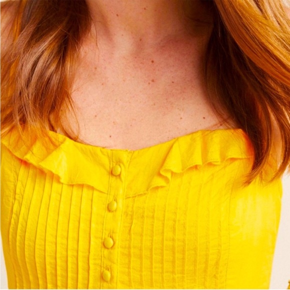 ✨ Anthropologie Maeve Arcadia Maxi Dress Yellow | Size 22W | EUC ✨ - Picture 4 of 13